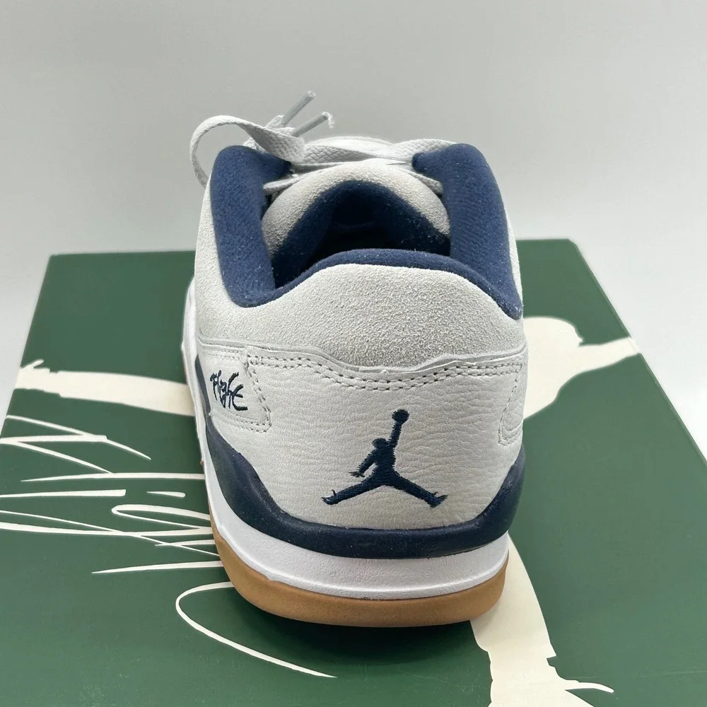 Jordan Flight Court Mens 11.5 Grey Midnight Navy Gum FV5555-004 Retro Sneakers
